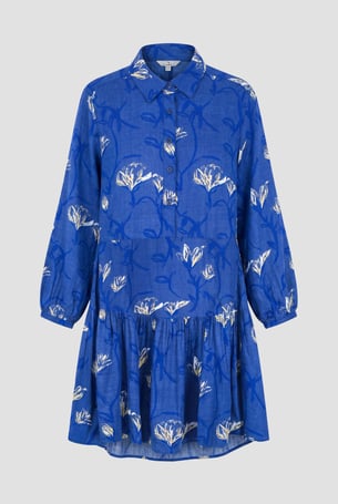 Navy Floral Shirt Dress