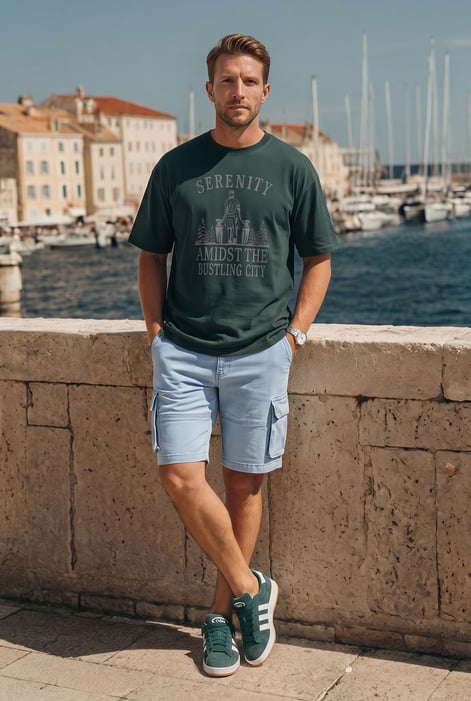 Men's Green Heavy Weight Oversized T-Shirt