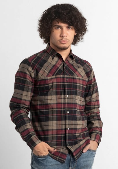 Mens Front Yoke LS Oxford Shirt