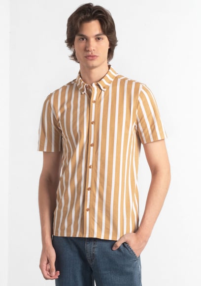 Short Sleeve Stripe Jersey Shirt