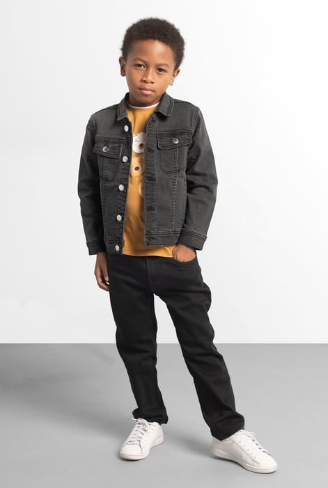 Boys Black Regular Fit Five Pocket Jeans (3yrs-9yrs)