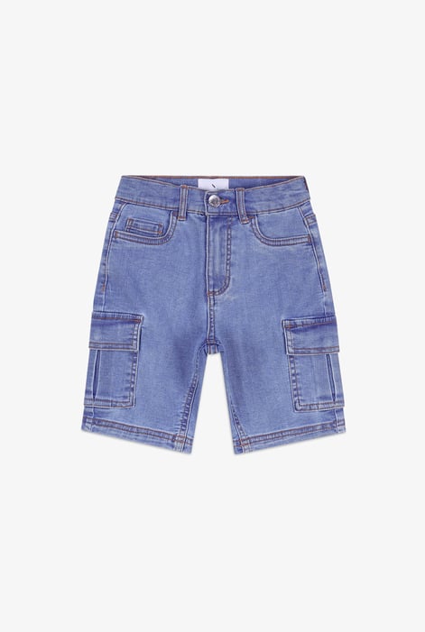 Boys Blue Denim Cargo Shorts (3yrs-8yrs)