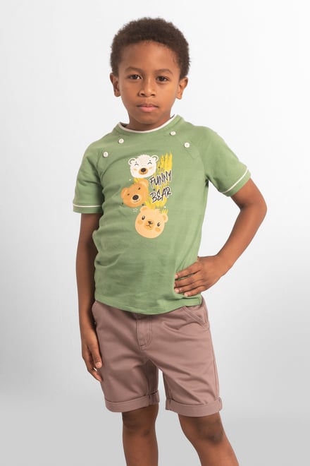 Boys Decorative Tape Waistband Shorts(3yrs-9yrs)
