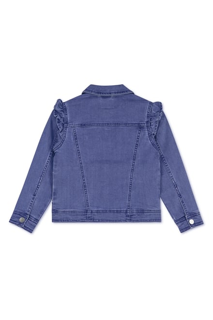 Girls Frill Shoulder Denim Jacket (2/3yrs-8/9yrs)