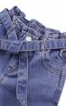 Girls Denim Belt Waist Paperbag Jeans (3/4yrs-8/9yrs)