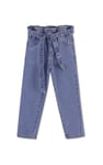 Girls Denim Belt Waist Paperbag Jeans (3/4yrs-8/9yrs)