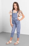 Girls 5 Pockets Denim Dungarees(2/3yrs-8/9yrs)