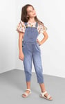 Girls 5 Pockets Denim Dungarees(2/3yrs-8/9yrs)