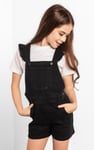 Girls Denim Ruffle Sleeve Short Dungarees(2/3yrs-8/9yrs)