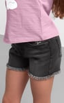 Girls Frayed Hem Embroidered Shorts(2/3yrs-8/9yrs)