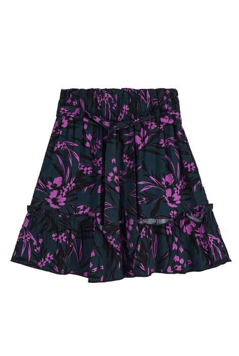 Girls Green Viscose Frilled Hem Mini Skirt(2/3yrs-8/9yrs)