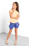 Girls Ruffle Hem Shorts with Side Bow(2/3yrs-8/9yrs)