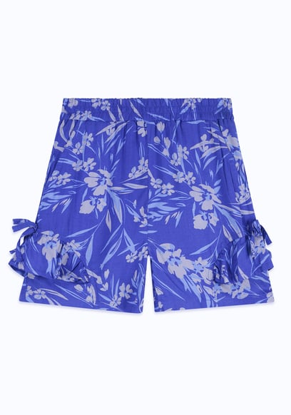 Girls Ruffle Hem Shorts with Side Bow(2/3yrs-8/9yrs)