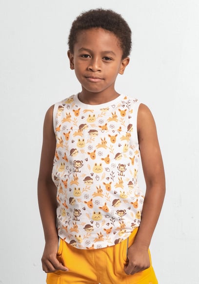 Boys Fun Jungle Printed Vest (3 yrs-9 yrs)