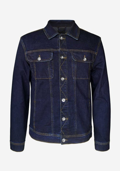 Long Sleeve Raw Denim Jacket