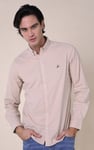 Men's Slim Fit Stretch Oxford Long Sleeve Shirt | Enorsia