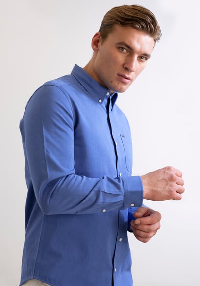 Button Down Collar Long Sleeve Shirt