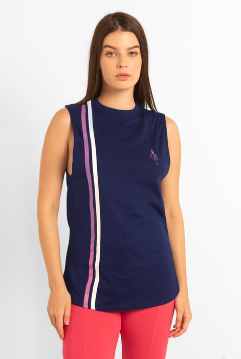 Orange Stripes Active Training Tank Top