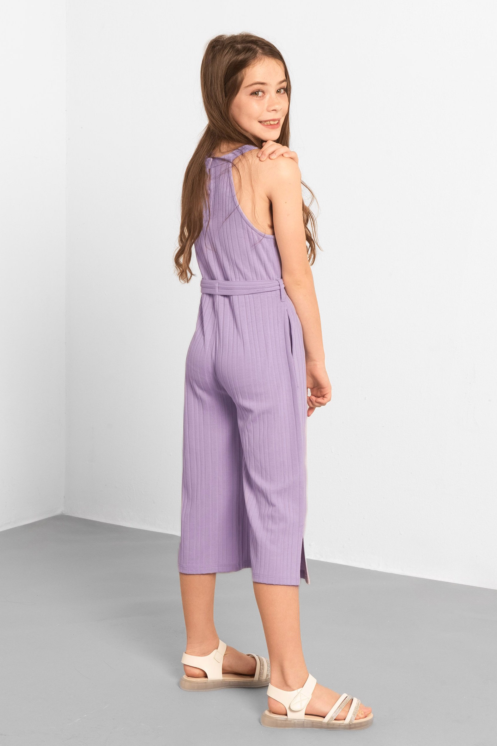 Girls Variegated Textured Jumpsuit (5/6yrs-10/11yrs)