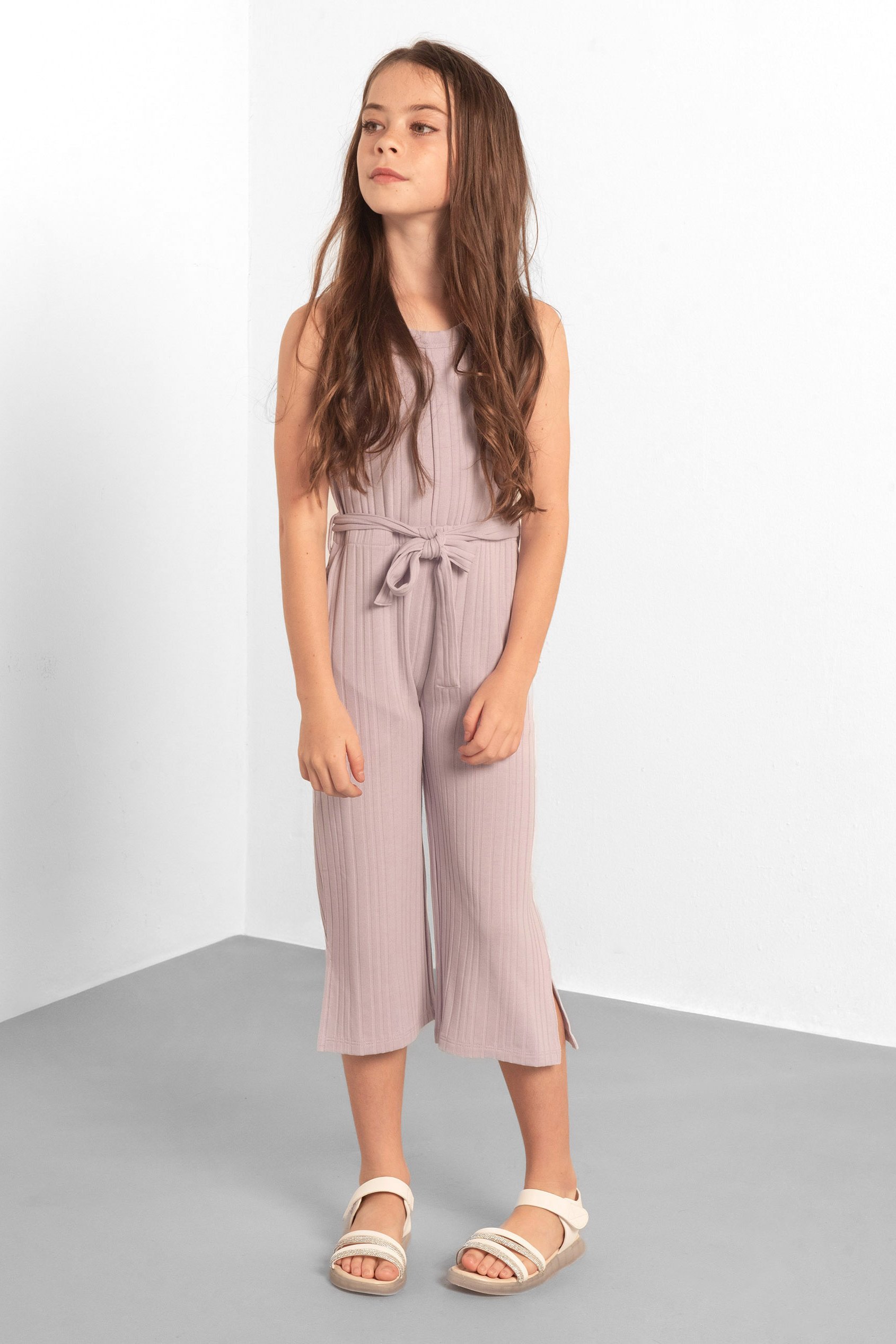 Girls Variegated Textured Jumpsuit (5/6yrs-10/11yrs)