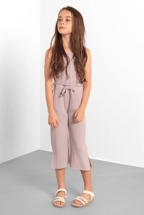 Girls Purple Variegated Textured Jumpsuit (5/6yrs-10/11yrs)