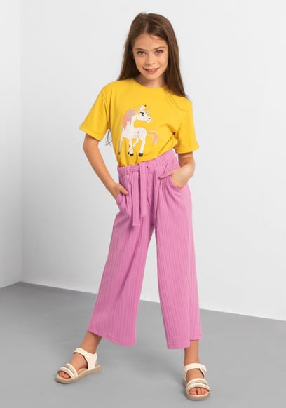 Flared Textured Rib Trouser (2/3yrs - 8/9yrs)