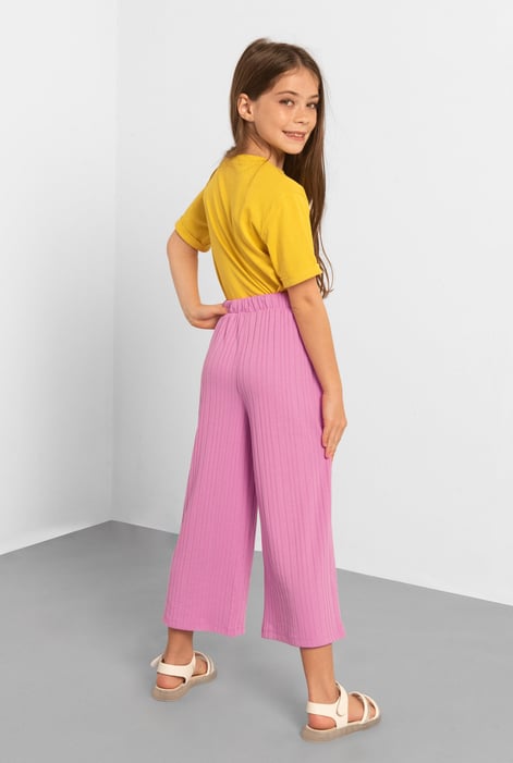 Pink Flared Textured Rib Trouser (2/3yrs - 8/9yrs)