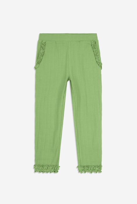 Green Frills Detailing Hem Leggings (2/3yrs - 8/9yrs)