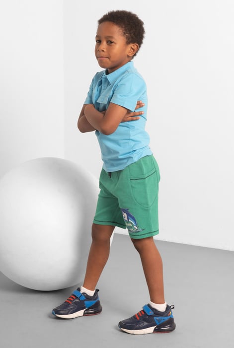 Green Little Sharks Printed Shorts (6yrs-11yrs)