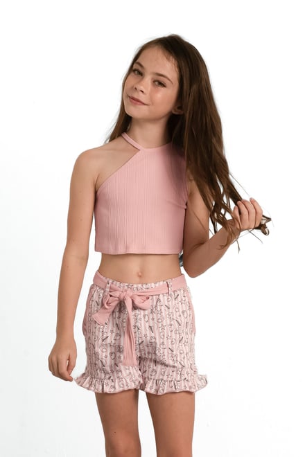 One Shoulder Top & Bottom Set(2/3yrs-8/9yrs)