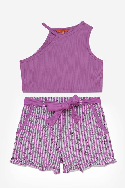 One Shoulder Top & Bottom Set(2/3yrs-8/9yrs)