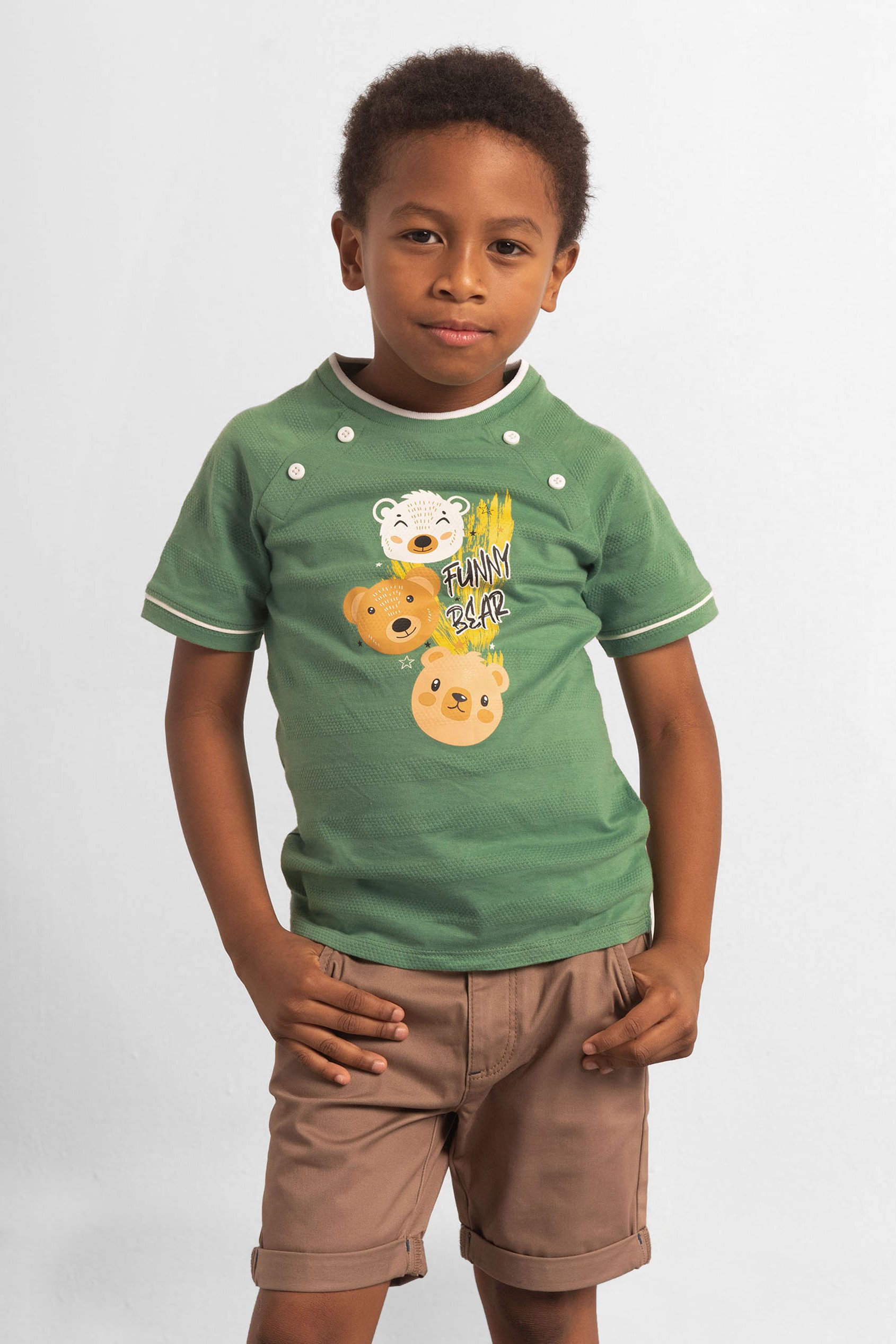 Boys Funny Bear Raglan T-shirt (3yrs-9yrs)