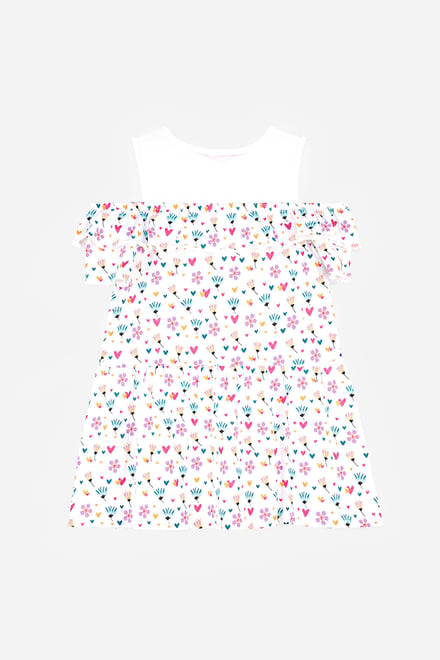 Girls Printed Ruffles Dress (5/6yrs-10/11yrs)