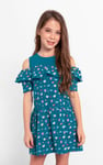 Girls Printed Ruffles Dress (5/6yrs-10/11yrs)