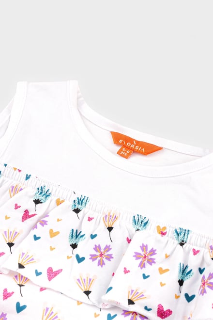 Girls Printed Ruffles Dress (5/6yrs-10/11yrs)