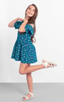 Girls Printed Ruffles Dress (5/6yrs-10/11yrs)