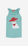 Girls Cat With Hat Tank Top (2/3yrs-8/9yrs)