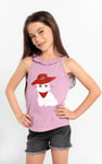 Girls Cat With Hat Tank Top (2/3yrs-8/9yrs)