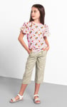 Girls Frill Sleeve T-Shirt (5/6yrs-10/11yrs)