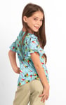 Girls Frill Sleeve T-Shirt (5/6yrs-10/11yrs)