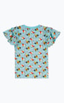 Girls Frill Sleeve T-Shirt (5/6yrs-10/11yrs)