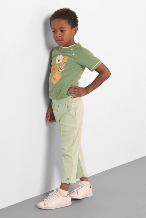 Boys Green Dot Printed Trouser (3yrs-9yrs)