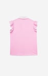 Womens Contrast Trimmed Flutter Sleeve Blouse