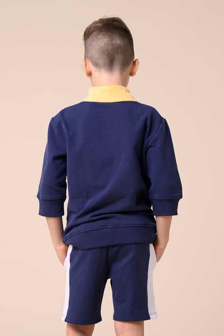 Boys Zip Up Colour Block Sweatshirt ( 6yrs-11yrs)