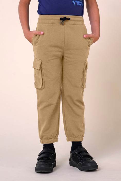 Boys Cream Jersey Cargo Jogger ( 6yrs-11yrs)