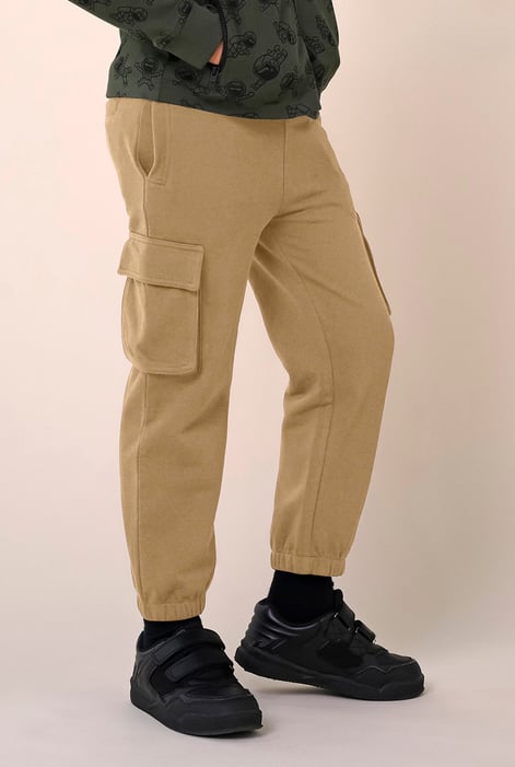 Boys Cream Jersey Cargo Jogger ( 6yrs-11yrs)