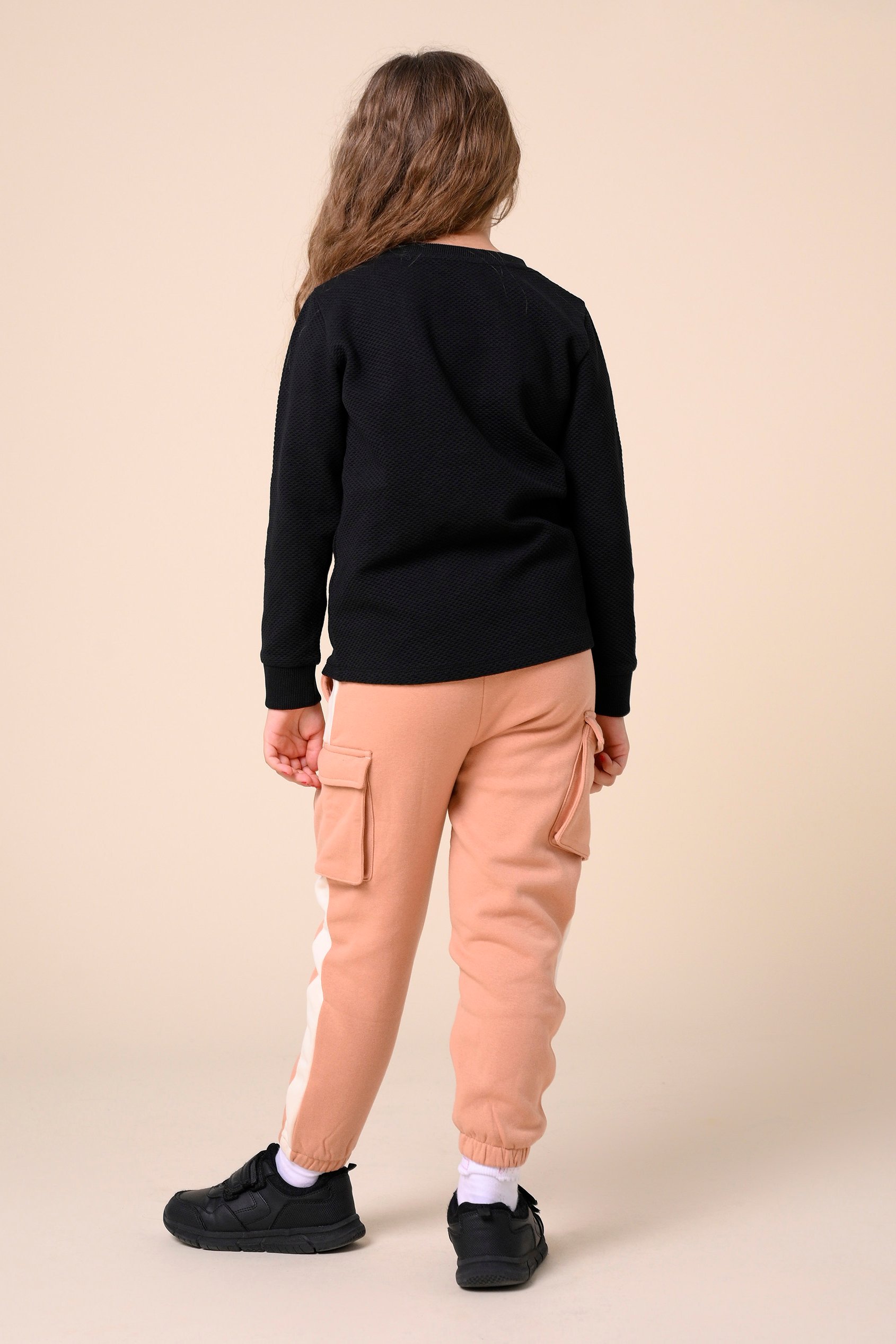 Embroidery Print Waffle Sweatshirt  (5yrs-11yrs)
