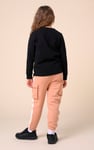 Embroidery Print Waffle Sweatshirt  (5yrs-11yrs)