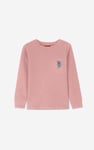 Embroidery Print Waffle Sweatshirt  (5yrs-11yrs)