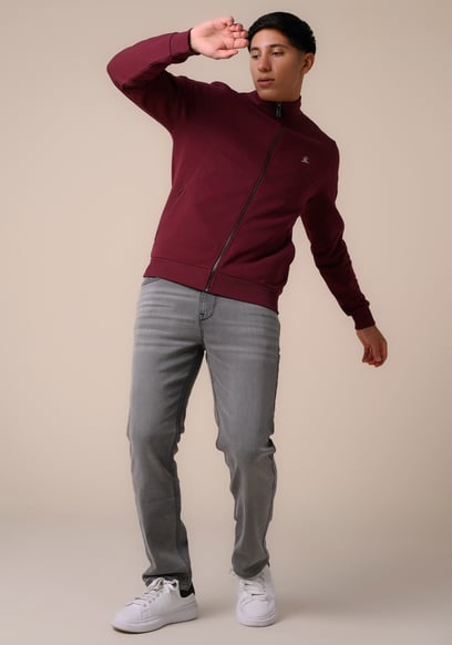 Mens Loose Fit Grey Jeans